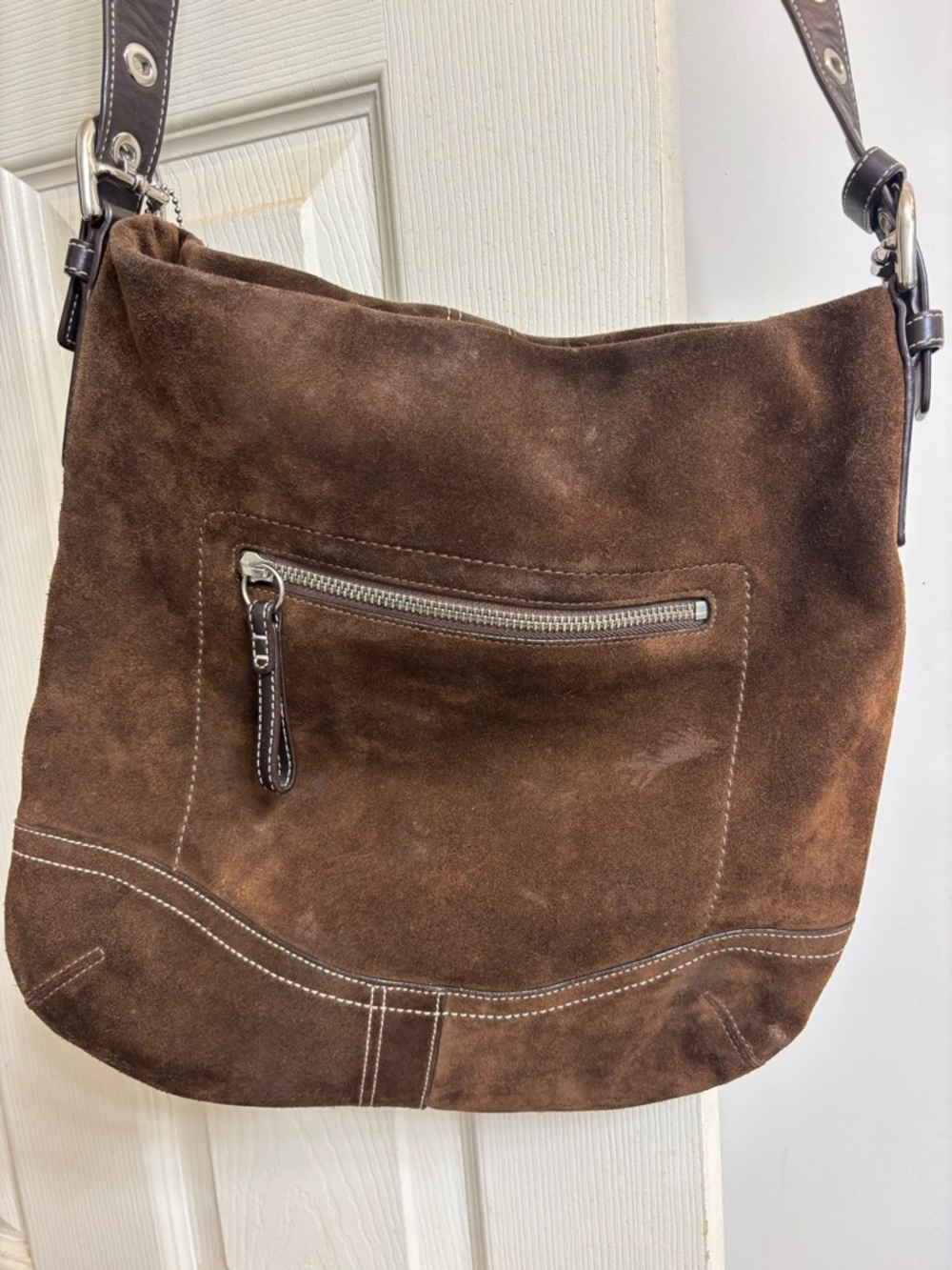 Coach Brown Suede Bag Pre Owned Condition Vintage